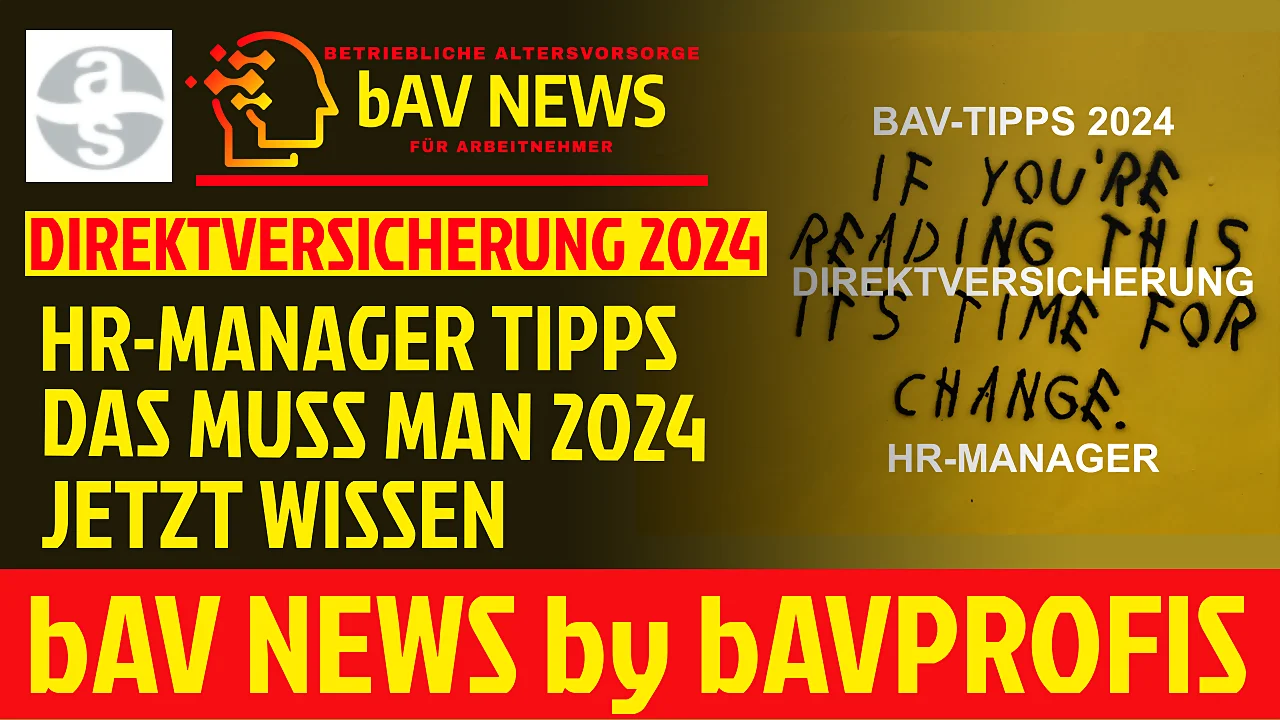 HR-MANAGER TIPPS 2024 | DAS MUSS MAN 2024 IN DER DIREKTVERSICHERUNG WISSEN